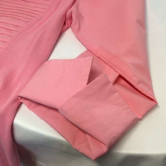 Zac & Rachel Hot pink pleated front blouse button front dress shirt Barbie pink - Picture 7 of 10